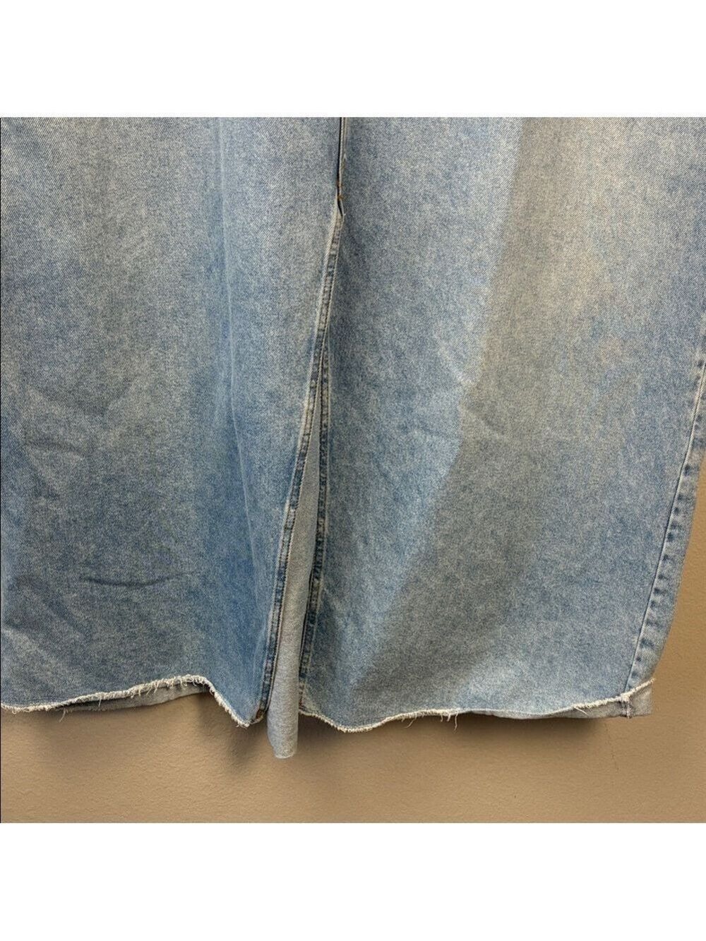 Anthropologie Pilcro Madi Denim Maxi Skirt Front Slit 28W - Picture 7 of 11